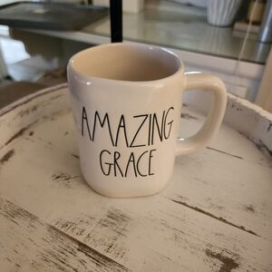 Rae Dunn AMAZING GRACE Mug  Ceramic with Black Lettering New